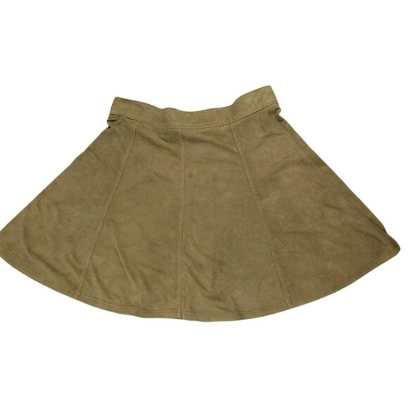 Full Tilt Women's Tan Mini Skirt Sueded Academia Babydoll Size Medium  JH903 - Picture 2 of 3